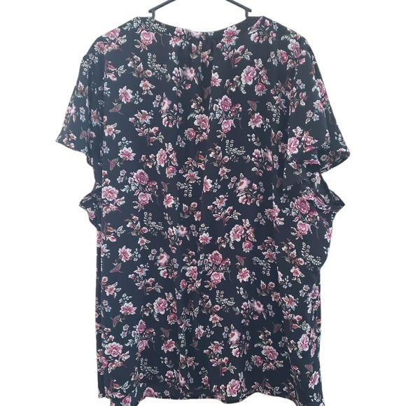 Maurices Black and Pink Floral Blouse - Picture 3 of 3